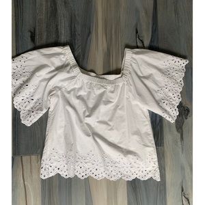 Vineyard Vines, Off the shoulder, white blouse